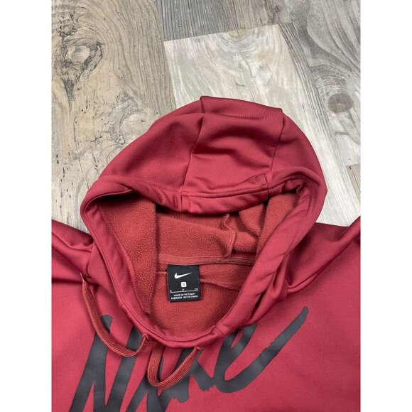 Nike Womens Small Hoodie Sweatshirt Pockets Hooded Red - Picture 8 of 8